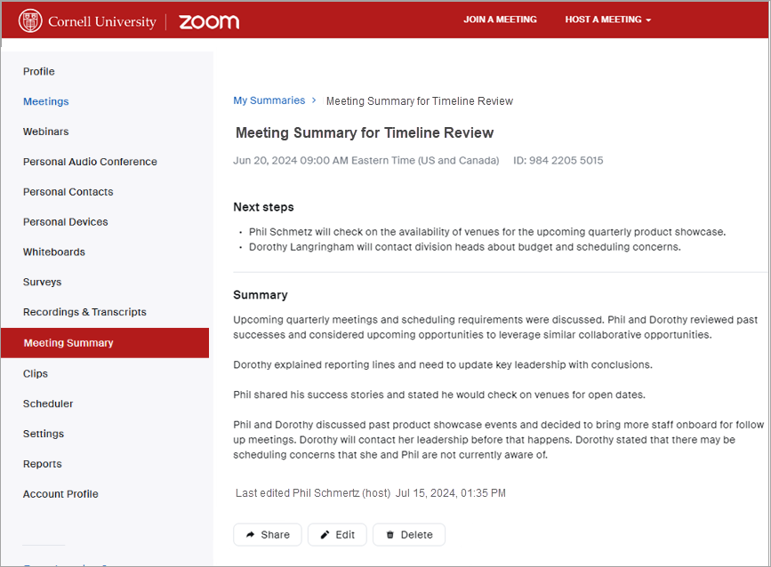 How To Use Zoom Ai Companion Meeting Summary